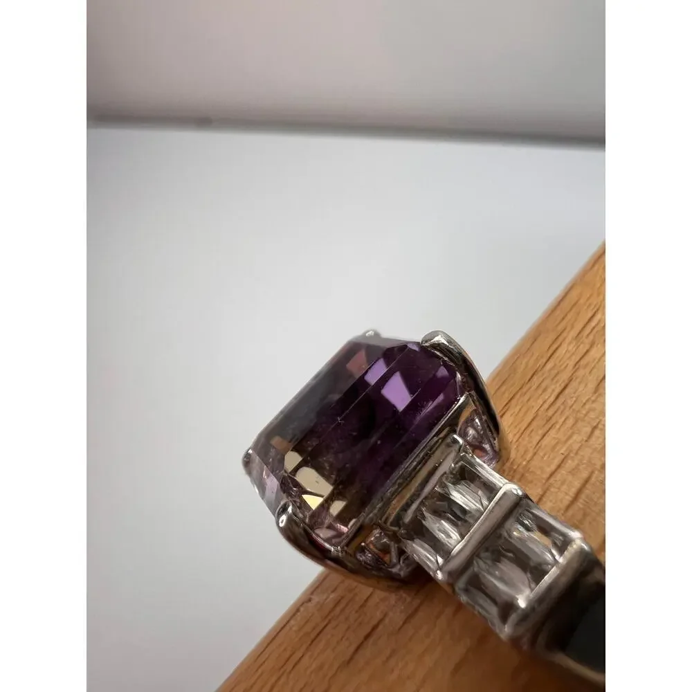 NEW ametrine and topaz sterling silver ring size 11
